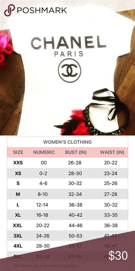 chanel clothing size guide